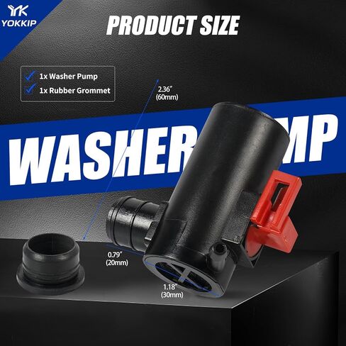 Windshield Washer Pump - Replacement for Nissan Murano Quest Rogue, Infiniti EX35 EX37 FX35 FX37 FX50 QX50 QX56 - Washer Fluid Pump with Grommet Replaces OEM: 28920-CA000 in Saudi Arabia