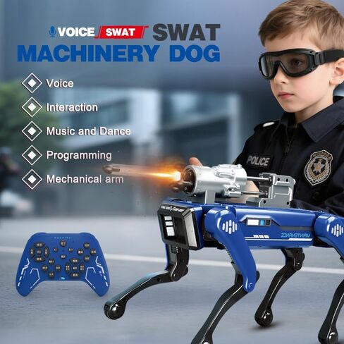 8020 AI Mechanical Dog for Kids, Voice Control & Programmable Smart Robot Toy with Dancing, Launch Function, Remote Control, Interactive Robotic Pet for STEM Learning in Saudi Arabia