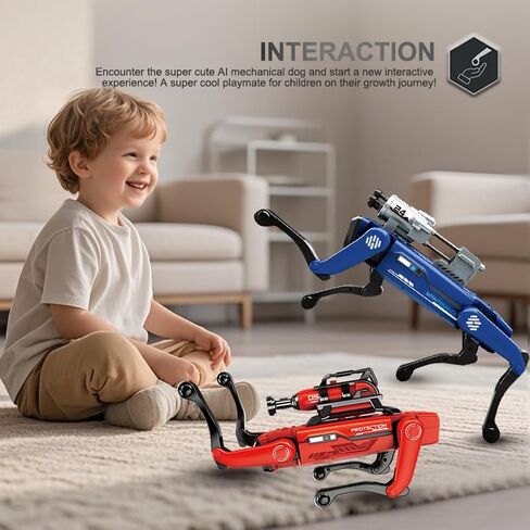 8020 AI Mechanical Dog for Kids, Voice Control & Programmable Smart Robot Toy with Dancing, Launch Function, Remote Control, Interactive Robotic Pet for STEM Learning in Saudi Arabia