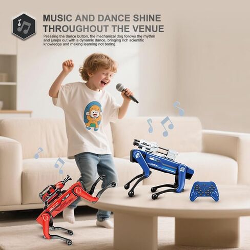 8020 AI Mechanical Dog for Kids, Voice Control & Programmable Smart Robot Toy with Dancing, Launch Function, Remote Control, Interactive Robotic Pet for STEM Learning in Saudi Arabia
