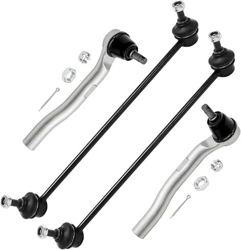 Detroit Axle - 4pc Front Suspension Kit for 2009-2014 Honda Fit 2010-2014 Insight, 2 Sway Bar Links 2 Outer Tie Rod Ends 2010 2011 2012 2013 Replacement in Saudi Arabia