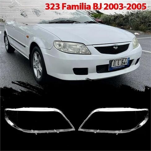 Compatible For Mazda 323 Familia BJ 2003 2004 2005 Headlamps Lens Glass Shell Masks Transparent Lampshade Shade Car Front Headlight Cover(1pc Left Side) in Saudi Arabia