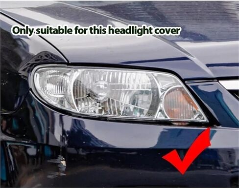 Compatible For Mazda 323 Familia BJ 2003 2004 2005 Headlamps Lens Glass Shell Masks Transparent Lampshade Shade Car Front Headlight Cover(1pc Left Side) in Saudi Arabia