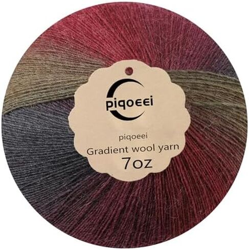 Magic Ombre Mandala Yarn Cake - 500M 90% Wool Lab-Certified Anti-Pilling (7oz) | Tangle-Free Center-Pull for Sock, Crocheting | Rainbow Gradient Variegated Yarn (Mandala540) in Saudi Arabia