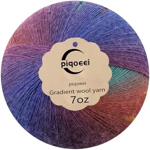 Magic Ombre Mandala Yarn Cake - 500M 90% Wool Lab-Certified Anti-Pilling (7oz) | Tangle-Free Center-Pull for Sock, Crocheting | Rainbow Gradient Variegated Yarn (Mandala540) in Saudi Arabia