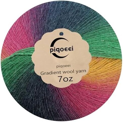 Magic Ombre Mandala Yarn Cake - 500M 90% Wool Lab-Certified Anti-Pilling (7oz) | Tangle-Free Center-Pull for Sock, Crocheting | Rainbow Gradient Variegated Yarn (Mandala540) in Saudi Arabia