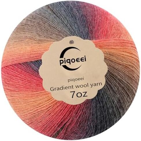 Magic Ombre Mandala Yarn Cake - 500M 90% Wool Lab-Certified Anti-Pilling (7oz) | Tangle-Free Center-Pull for Sock, Crocheting | Rainbow Gradient Variegated Yarn (Mandala540) in Saudi Arabia