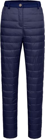 Little Donkey Andy Women's Lightweight Puffy Pants Winter Warm Insulated Puffer Quilted Pants for Hiking Snow Ski Fleece Lined Black XL in Saudi Arabia