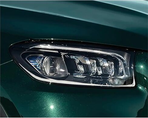 متوافق مع بنز 2020 2021 2022 GLS X167 GLS167 كشافات أمامية شفافة غطاء عاكس الضوء الأمامي عدسة (يمين) in Saudi Arabia