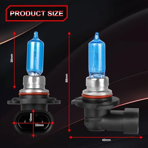 Fit for TOYOTA RAV4 2016 2017 2018 High Performance Halogen Headlight Bulbs,9012 High/Low Beam Replacement Bulbs Kit, Plug and Play, 2 Pack in Saudi Arabia