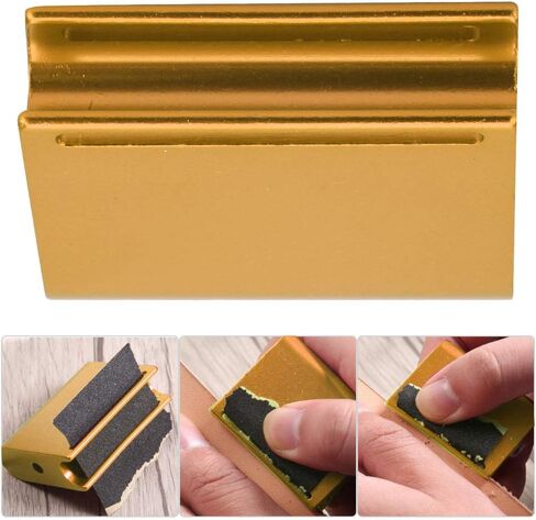 Aluminum Alloy Leather Edge Slicker Burnisher, DIY Leather Craft Trimming Polishing Tool, Blue, Red, Silver, Gold, Black, for Belt, Saddle, Thick Leather(golden) in Saudi Arabia