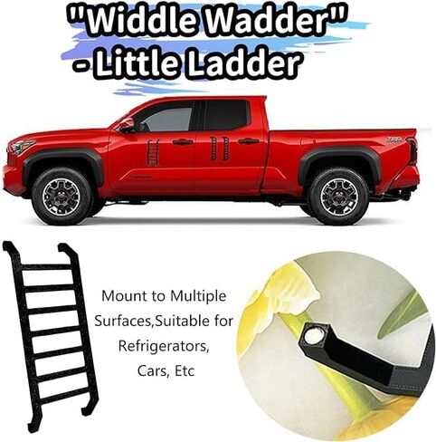 Generic Widdle Wadder Ladder(2PCS),Little Ladder Magnet for car,Mount to Multiple Surfaces,Suitable for Refrigerators, Cars, Etc Black in Saudi Arabia