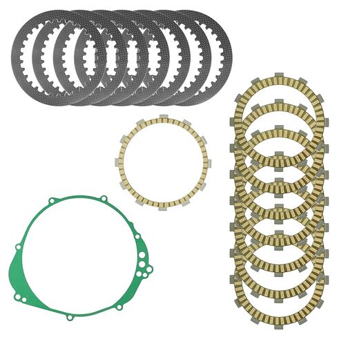 Caltric Clutch Friction Steel Plates and Gasket Kit Compatible with Yamaha R1 YZF-R1 YZFR1 1999 2000 2001 2002 2003 in Saudi Arabia
