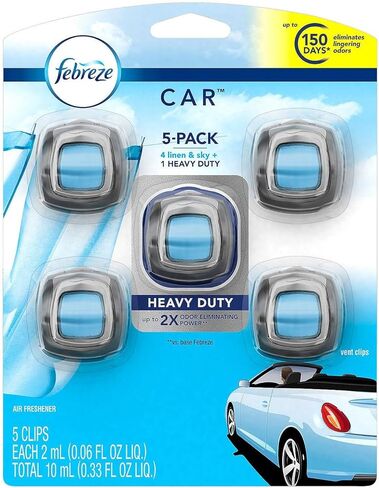Febreze Car Odor-Fighting Air Freshener Vent Clip, Hawaiian Aloha, 1 count, 06 oz in Kuwait