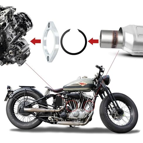 مجموعة حشية هارلي وشفة الكروم مع صواميل ومشابك وغسالات - متوافقة مع Big Twin Sportster 883 1200 XL883 XL1200. داينا FXD FXDWG، FLST FLT FXR، Softail Touring Bobber Chopper 200 (فضي) in Saudi Arabia