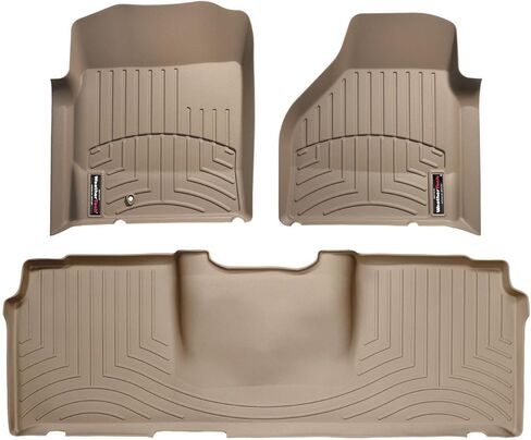 WeatherTech Custom Fit FloorLiners for Dodge Ram Truck 1500, Ram Truck 2500/3500-1st & 2nd Row (46012-1-3), Grey in Saudi Arabia