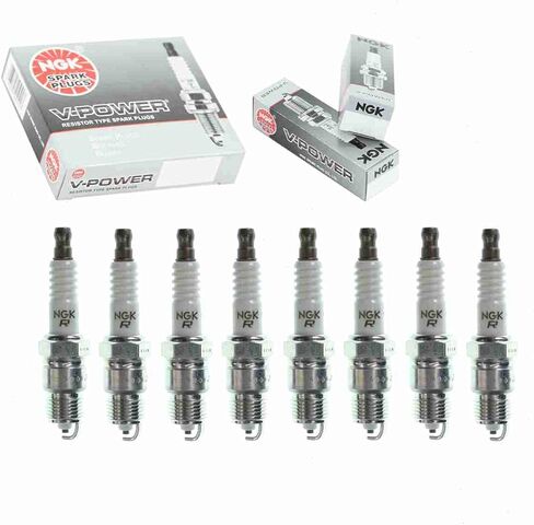 8 pc NGK V-Power Spark Plugs compatible with Ford F-350 5.0L 5.8L 6.6L 7.5L V8 1973-1996 in Saudi Arabia