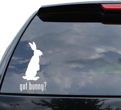 DiamondCutStickerz GOT Bunny Rabbit PET Decal Sticker Car Truck Motorcycle Window Bumper Laptop Wall Decor - Size (09 inch / 23 cm Tall) - Color (Gloss White) in Saudi Arabia