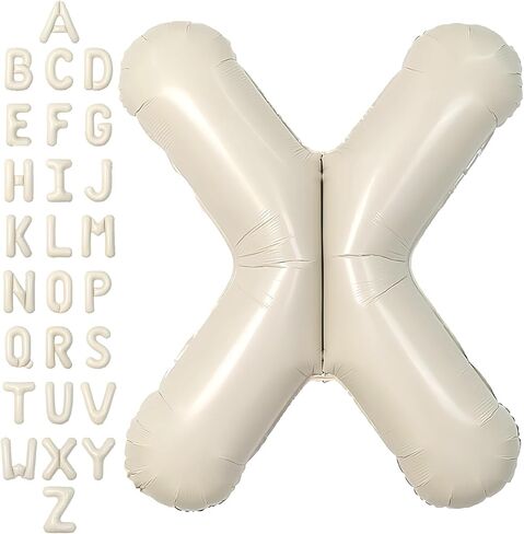 SUWEN 40 Inch Cream White Large 2 Number Balloons Big Foil Helium Number Balloons 0-9 Jumbo Happy 2nd Mylar Birthday Party Decorations for Boy or Girl Anniversary Party Supplies in Saudi Arabia