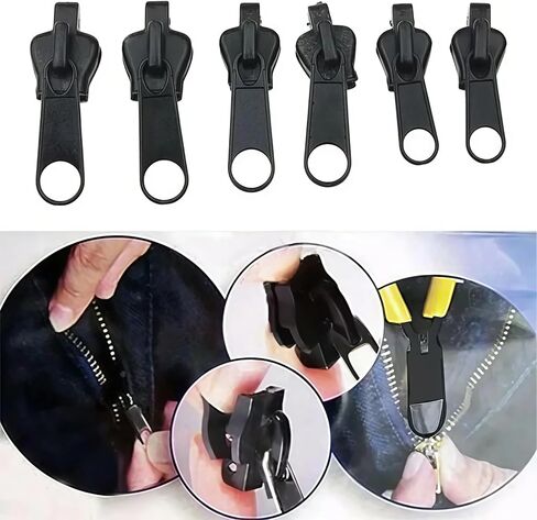 Universal Zipper Repair Kit, Instant Fix Replacement Zipper Slider with Teeth - for Jackets, Bags, Jeans, DIY Tailoring & Craft Sewing notions in Saudi Arabia