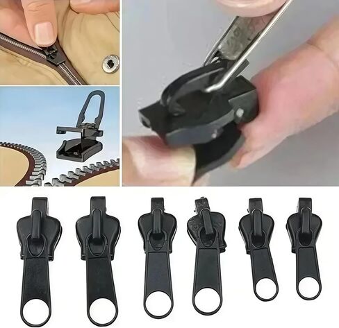 Universal Zipper Repair Kit, Instant Fix Replacement Zipper Slider with Teeth - for Jackets, Bags, Jeans, DIY Tailoring & Craft Sewing notions in Saudi Arabia