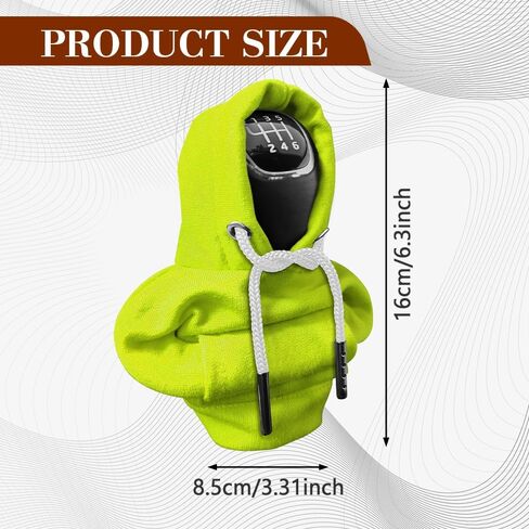 Gear Shift Hoodie, Gear Shift Cover, Mini Hoodie for Car Shifter, Universal Auto Interior Accessories Car Shifter Stick Protector Decoration for Most Vechicles (Green) in Saudi Arabia