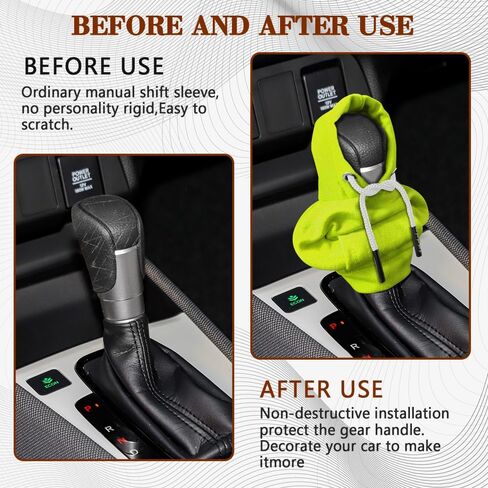 Gear Shift Hoodie, Gear Shift Cover, Mini Hoodie for Car Shifter, Universal Auto Interior Accessories Car Shifter Stick Protector Decoration for Most Vechicles (Green) in Saudi Arabia