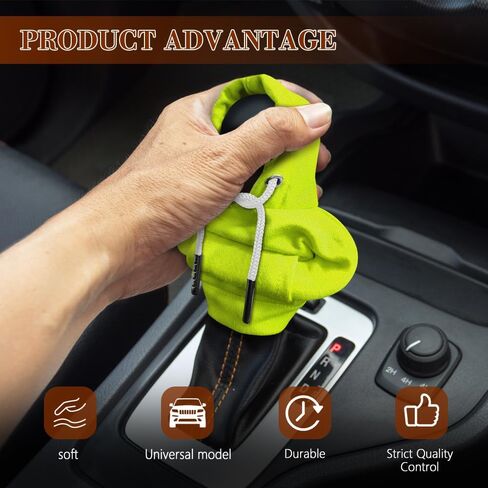 Gear Shift Hoodie, Gear Shift Cover, Mini Hoodie for Car Shifter, Universal Auto Interior Accessories Car Shifter Stick Protector Decoration for Most Vechicles (Green) in Saudi Arabia