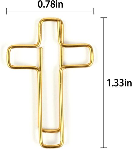 30 Pcs Cross Paper Clips 3.4 x 2.3 cm Multicolor Bible Cute Bookmarks Supplies for Adult Students Journaling Notebook Document Organization School Office (Colorful) in Saudi Arabia