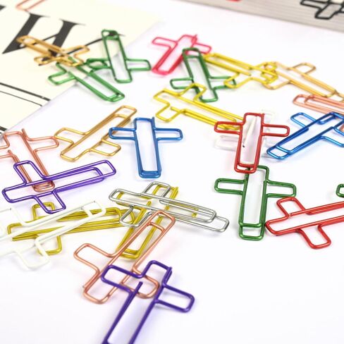 30 Pcs Cross Paper Clips 3.4 x 2.3 cm Multicolor Bible Cute Bookmarks Supplies for Adult Students Journaling Notebook Document Organization School Office (Colorful) in Saudi Arabia