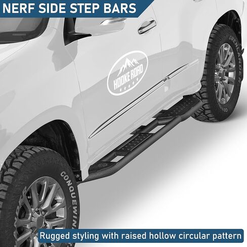 Hooke Road GX460 Running Board Side Step Bars for 2010-2023 Lexus GX460, 7.9" Wide Non-Slip Step Rock Sliders, Kick-Out Protection, Trail-Ready Steel Build in Saudi Arabia