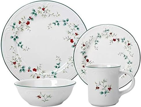 Pfaltzgraff Winterberry 10-1/2-Inch Dinner Plates, Set of 4, White in Saudi Arabia