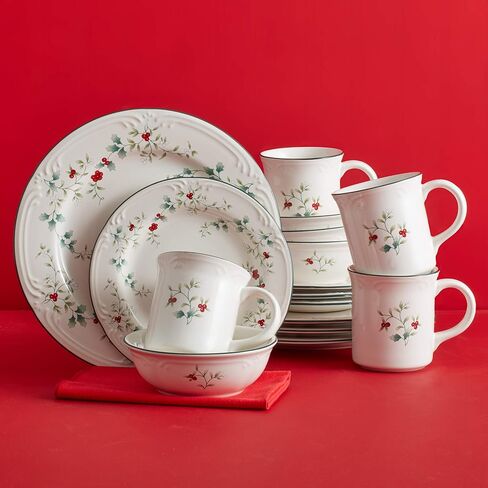 Pfaltzgraff Winterberry 10-1/2-Inch Dinner Plates, Set of 4, White in Saudi Arabia