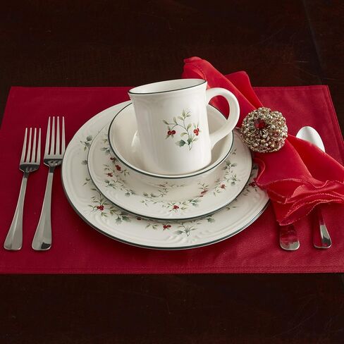 Pfaltzgraff Winterberry 10-1/2-Inch Dinner Plates, Set of 4, White in Saudi Arabia