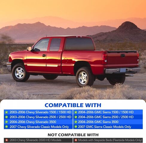 مصابيح خلفية LED متوافقة مع 2003-2006 Chevy Silverado 1500 2500 3500 2007 عدسة شفافة سوداء داخلية حمراء حليبية غطاء Drl OE استبدال GM2800174، GM2801174 in Saudi Arabia