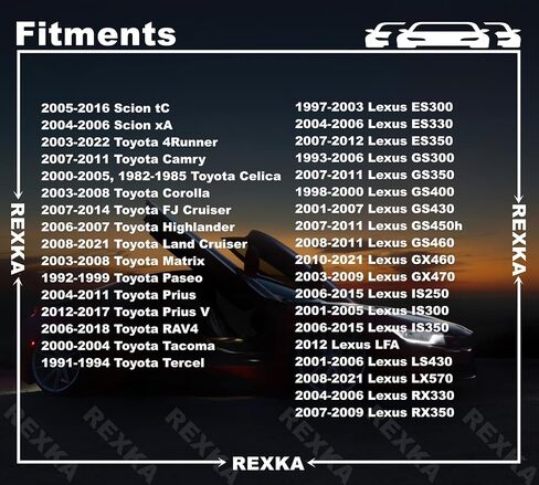 Rexka 20pcs Bumper Cover Fender Liner Tapping Screw for Toyota Lexus 90159-60215 - Multipurposes - License Bracket Splash Shield in Saudi Arabia