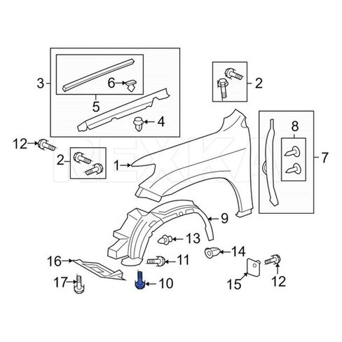 Rexka 20pcs Bumper Cover Fender Liner Tapping Screw for Toyota Lexus 90159-60215 - Multipurposes - License Bracket Splash Shield in Saudi Arabia