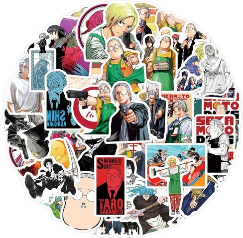 Jujutsu Kaisen Stickers for Water Bottles 55 Pcs Waterproof, Beautiful and Fashionable Stickers, Suitable for Cups, Phones, Bicycles, Guitars, Suitcases,Piano,Skateboard. in Saudi Arabia