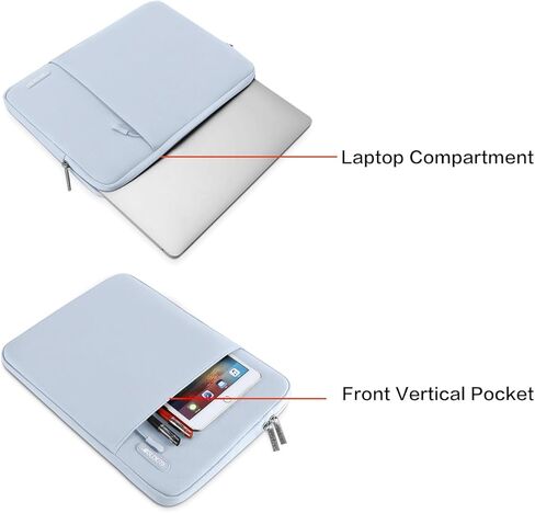 حافظة MOSISO متوافقة مع جهاز MacBook Air 13 بوصة 2022، إصدار 2021-2018 A2337 M1 A2179 A1932 Retina Display Touch ID، غطاء صلب من البلاستيك وغطاء لوحة المفاتيح وواقي شاشة وحقيبة تخزين، أزرق فاتح in Saudi Arabia