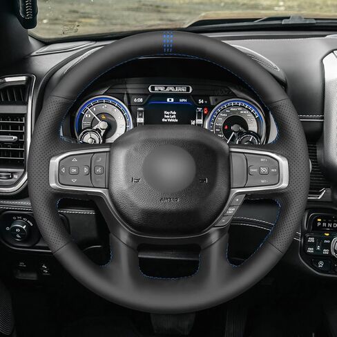 MEWANT Steering Wheel Cover for RAM 1500 Steering Wheel Wrap for Dodge RAM 1500 2019-2023 in Saudi Arabia