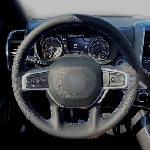 MEWANT Steering Wheel Cover for RAM 1500 Steering Wheel Wrap for Dodge RAM 1500 2019-2023 in Saudi Arabia