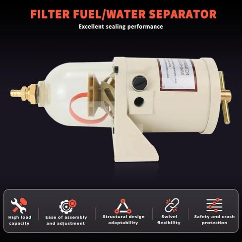 Diesel Fuel Filter Oil Water Separator for Turbine Marine Outboard Superior 60 GPH, 30 Micron Replace 500FH 500FG in Saudi Arabia