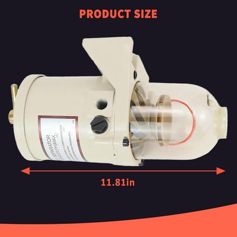 Diesel Fuel Filter Oil Water Separator for Turbine Marine Outboard Superior 60 GPH, 30 Micron Replace 500FH 500FG in Saudi Arabia