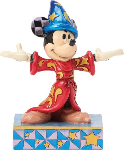 Enesco Disney Traditions من Jim Shore Fantasia Sorcerer Mickey Mouse شخصية تمثال صغير، 4.125 بوصة، متعدد الألوان in Kuwait