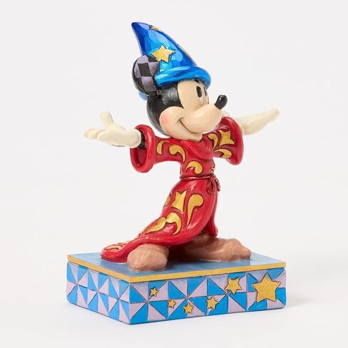 Enesco Disney Traditions من Jim Shore Fantasia Sorcerer Mickey Mouse شخصية تمثال صغير، 4.125 بوصة، متعدد الألوان in Kuwait