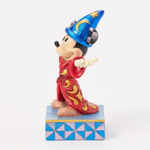 Enesco Disney Traditions من Jim Shore Fantasia Sorcerer Mickey Mouse شخصية تمثال صغير، 4.125 بوصة، متعدد الألوان in Kuwait