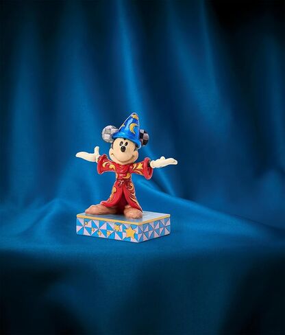 Enesco Disney Traditions من Jim Shore Fantasia Sorcerer Mickey Mouse شخصية تمثال صغير، 4.125 بوصة، متعدد الألوان in Kuwait