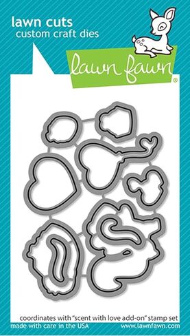 Lawn Fawn - Scent with Love & Scent with Love Add-On Clear Stamps and Dies Sets - Four Item Bundle in Saudi Arabia