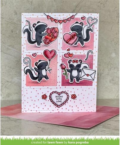 Lawn Fawn - Scent with Love & Scent with Love Add-On Clear Stamps and Dies Sets - Four Item Bundle in Saudi Arabia