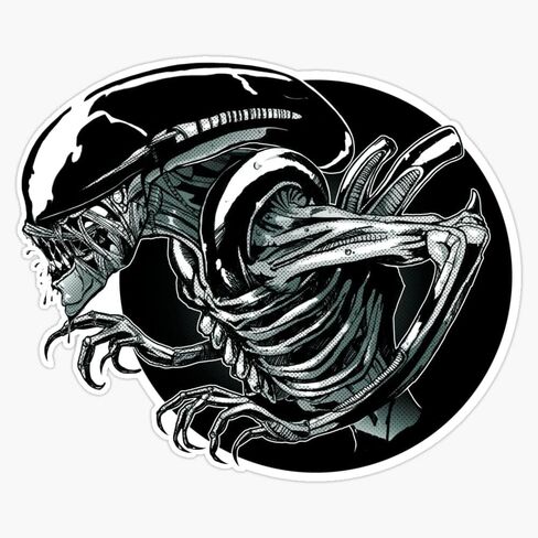 Magnet Aliens Xenomorph Magnetic Vinyl Sticker 5" in Saudi Arabia